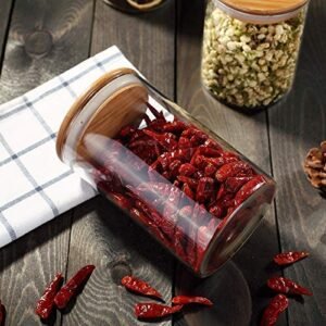Borosilicate Air Tight Container  With Bamboo Wooden Lid Jar