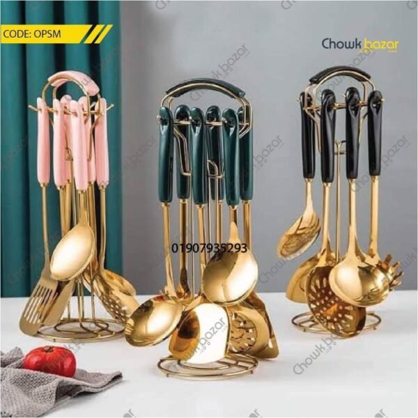 Cutlery set with stand- 7 pcs - Image 1