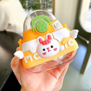 Cartoon Baby Water Bottle With Straw Cups
