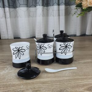 Ceramic 4pcs Jar With Spoon
