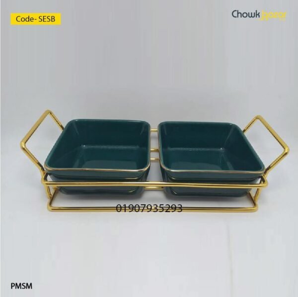 Ceramic dessert bati set with metal stand- SESB - Image 1