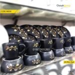 24pcs Dinner set black Peragon