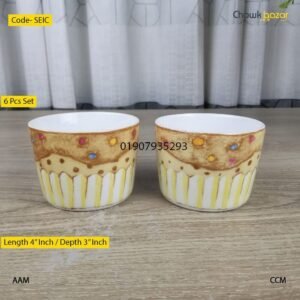 Ceramic ice-cream cup 4 pcs set- SEIC