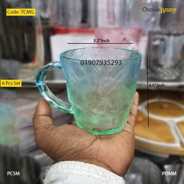 Coloring glass coffee mug 6 pcs set- TCMG - Image 1