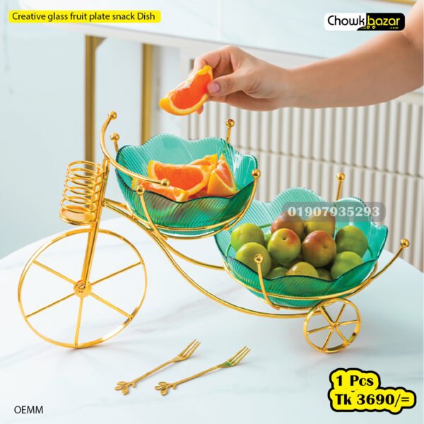 Creative glass fruit plate snack Dish - Image 1