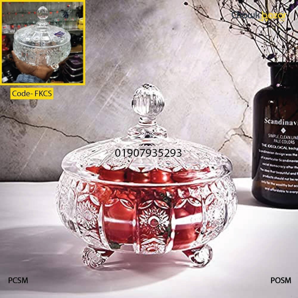 Delisoga-glass-candy-jar-FKCS.jpg Delisoga glass candy jar- FKCS - Image 1