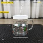 Delisoga juice mug with lid and straw 610 ml- SEWG (ZB55-L1T)