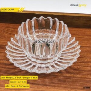 Dessert cup with saucer- 12 Pcs set
