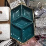 European-style Creative Iron Art Ceramic Platter- SESD02 - Image 2