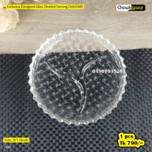 Exclusive Designed Glass Divided Serving Dish(D8B)