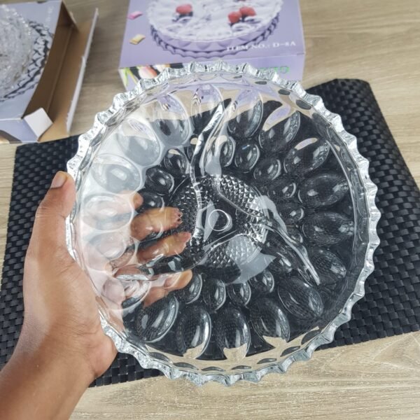 Exclusive Designed Glass Divided Serving Dish(D8B) - Image 3