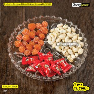 Exclusive Designed Glass Divided Serving Dish(D8B)