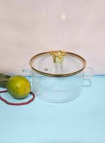 Glass Cooking Pot White - Image 3