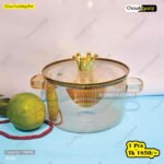 Glass Cooking Pot White