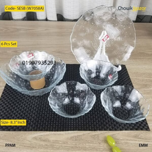 Glass bowl set 6 pcs- SESB (W7058L6) - Image 1