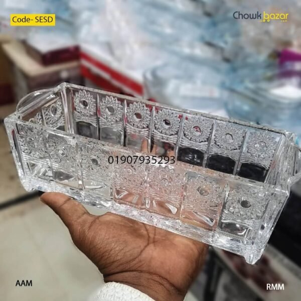 Glass butter dish- SESD - Image 1