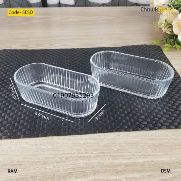Glass butter dish- SESD - Image 1