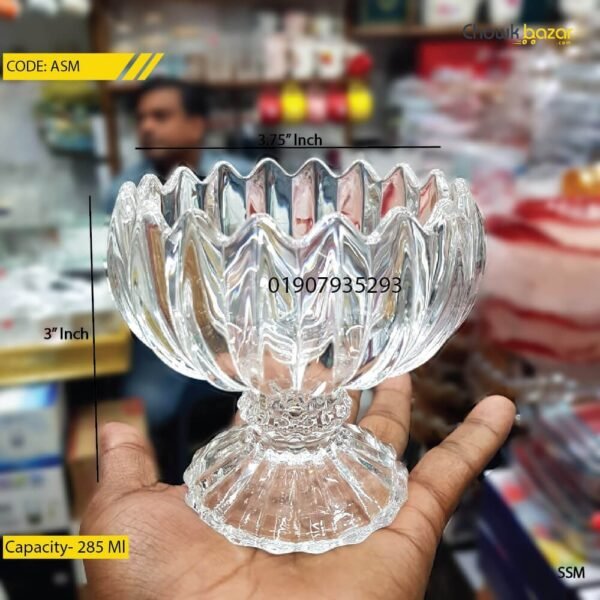 Glass ice-cream cup set- 6 pcs - Image 1
