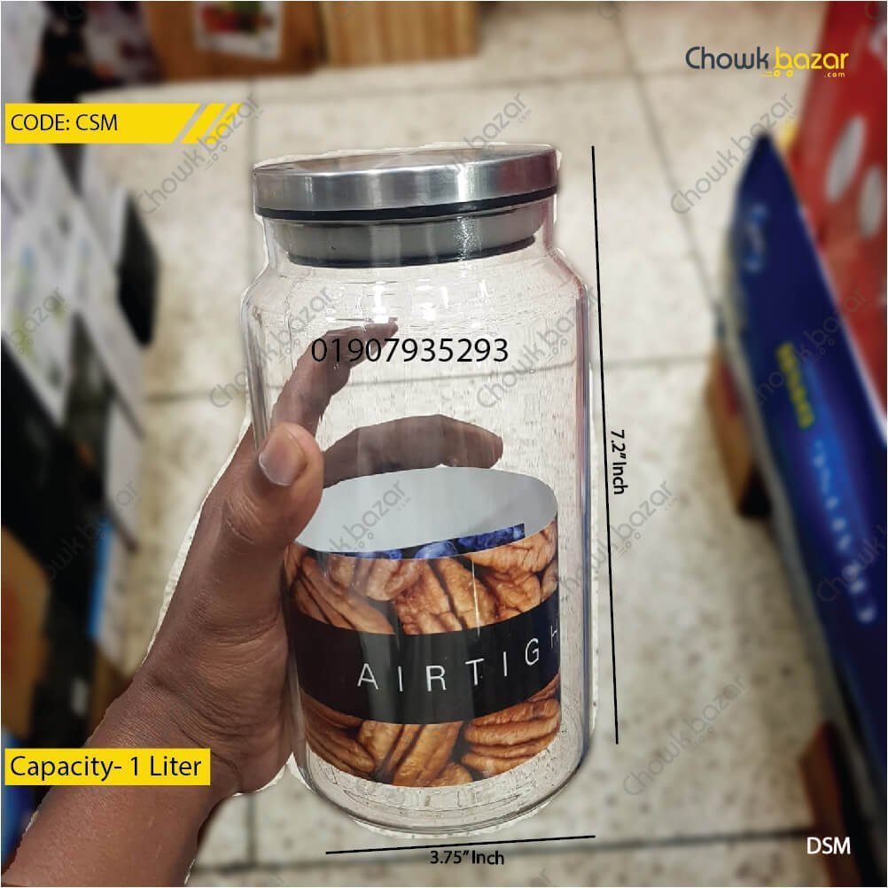 Glass-jar-with-lid-1-liter.jpg Glass jar with lid - Image 1