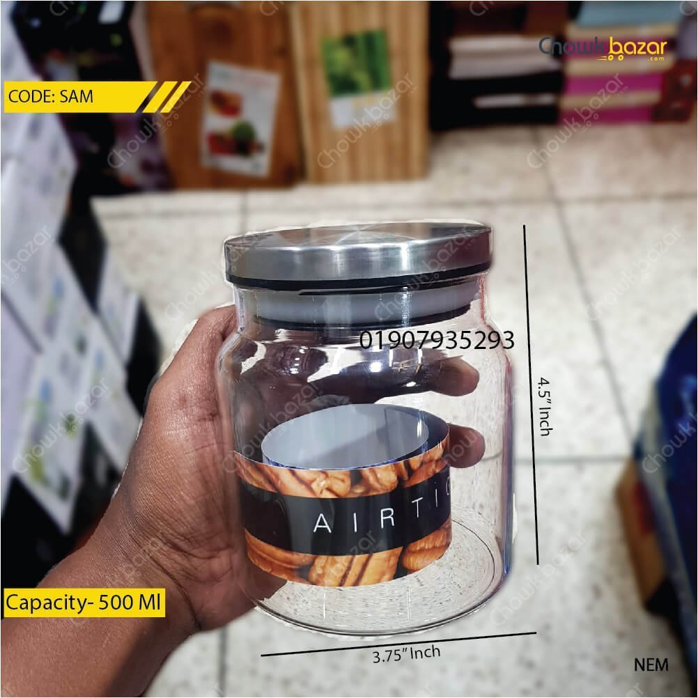Glass-jar-with-lid-500-ml-1.jpg Glass jar with lid - Image 1