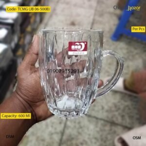 Glass water mug 600 ml- TCMG (JB 06-500B)