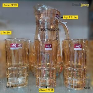 Green apple jug with glass 7 pcs set- SEWJ