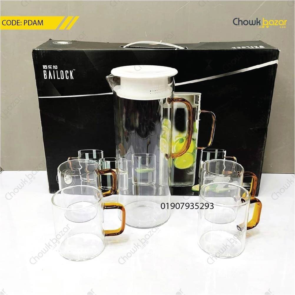 JUICE-JUG-WITH-4-PCS-GLASS.jpg JUICE JUG WITH 4 PCS GLASS- - Image 1