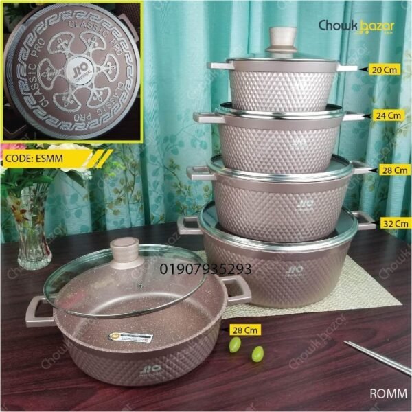Jio 10 pcs granite coated cooking set - Image 1