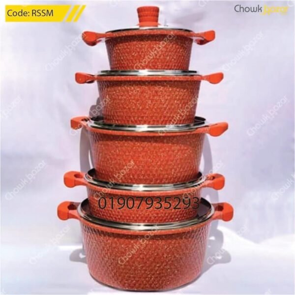 Jio 10pcs Granite coating cooking set - Image 1