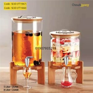 Juice dispenser with wooden stand- SEJD (FT1968)
