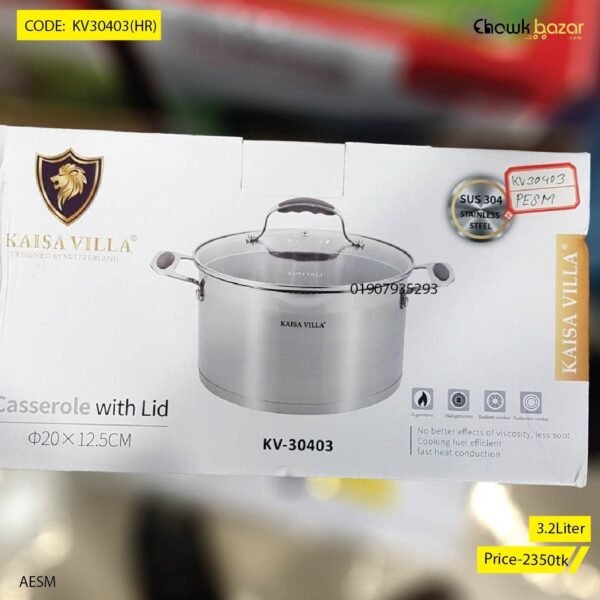Kaisa villa stainless steel Saucepan KV30403(HR) - Image 1