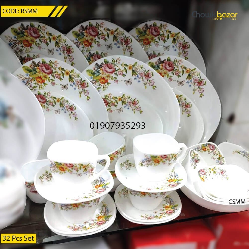 Kamals-pyrex-dinner-set-square-32-pcs-2.jpg Kamals pyrex dinner set square- 32 pcs - Image 1