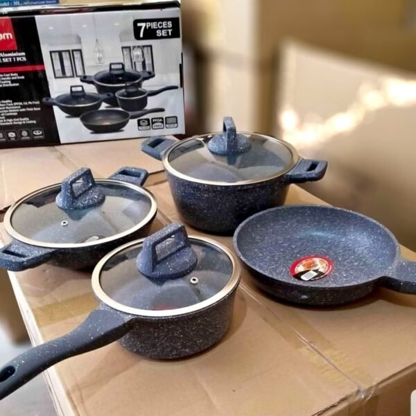 Kiam marble coating cooking set 7pcs (OE) - Image 2