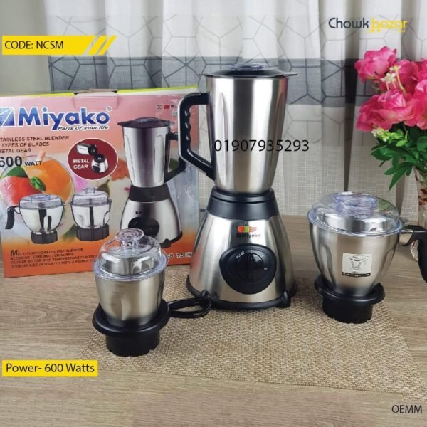 Miyako 3 in 1 blender grinder- 600 watts - Image 1