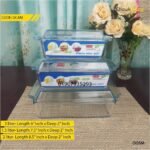 3pcs Rectangular serving dish with lid