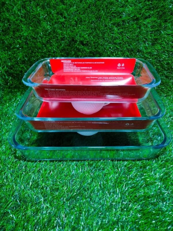 3pcs Rectangular serving dish oven proof - Image 4