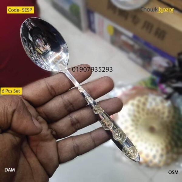 Stainless steel spoon 6 pcs set- SESP - Image 1