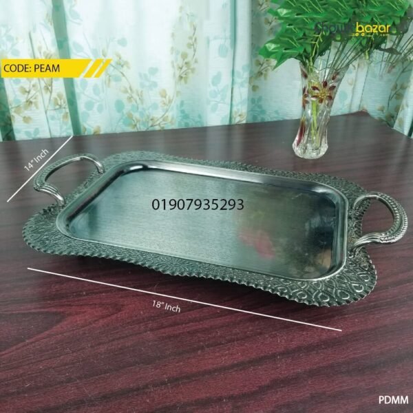 Stainless steel serving tray - Image 1