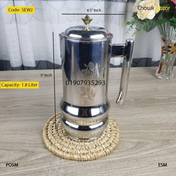 Stainless steel water jug 1.8 Liter- SEWJ - Image 1