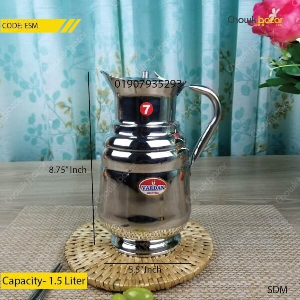 Stainless steel water jug- 1.5 Liter - Image 1