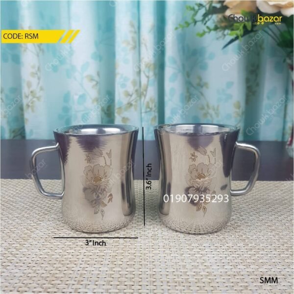 Stainless steel water mug- 2 pcs set - Image 1