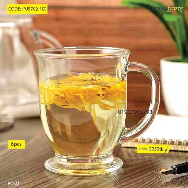 Tea Mug Glass (YJ5702-1D) - Image 1