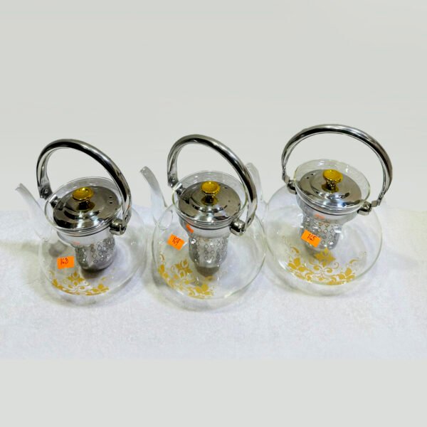 Tempered Glass Tea Pot With Lid - Image 2