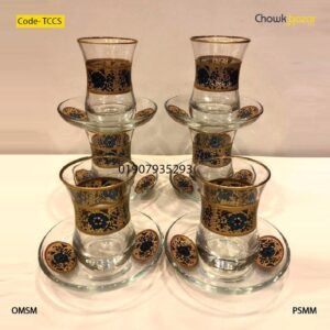 Turkey glass cup set with saucer- TCCS