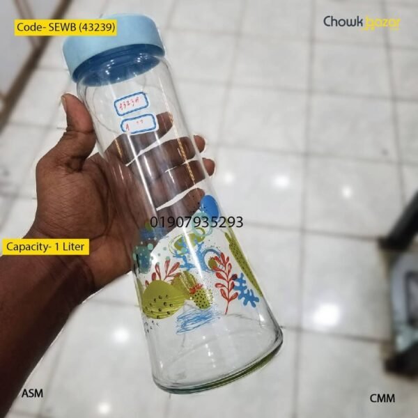 Turkey glass water bottle 1 liter- SEWB (43239) - Image 1
