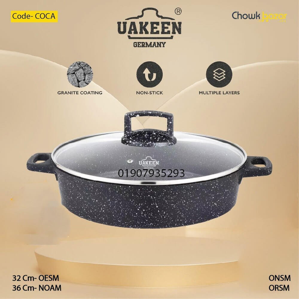 Uakeen-granite-coated-casserole-COCA.jpg Uakeen granite coated casserole- COCA - Image 1