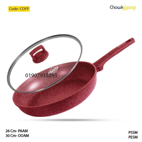 Uakeen granite coated frypan with lid- COFP - Image 1