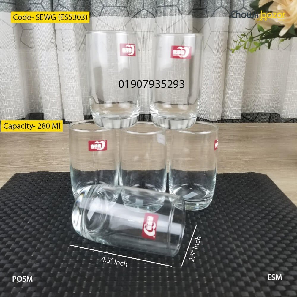 Water-glass-6-pcs-set-SEWG-ES5303.jpg Water glass 6 pcs set- SEWG (ES5303) - Image 1