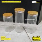 air tight glass fruit containers with wooden lid
