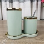 Ceramic spoon holder with tray- KASH - Image 4